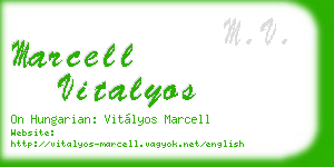 marcell vitalyos business card